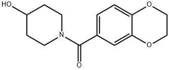 (2,3-Dihydro-benzo[1,4]dioxin-6-yl)-(4-hydroxy-piperidin-1-yl)-Methanone Struktur