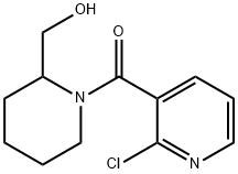 (2-Chloro-pyridin-3-yl)-(2-hydroxyMethyl-piperidin-1-yl)-Methanone Struktur