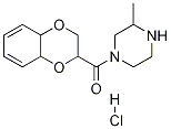 (3-Methyl-piperazin-1-yl)-(2,3,4a,8a-tetrahydro-benzo[1,4]dioxin-2-yl)-Methanone hydrochloride Struktur