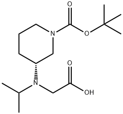 (R)-3-(CarboxyMethyl-isopropyl-aMino)-piperidine-1-carboxylic acid tert-butyl ester Struktur