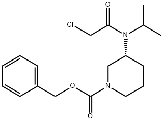 (R)-3-[(2-Chloro-acetyl)-isopropyl-aMino]-piperidine-1-carboxylic acid benzyl ester Struktur