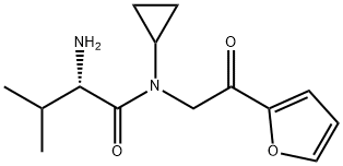 (S)-2-AMino-N-cyclopropyl-N-(2-furan-2-yl-2-oxo-ethyl)-3-Methyl-butyraMide Struktur