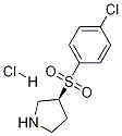 (S)-3-(4-Chloro-benzenesulfonyl)-pyrrolidine hydrochloride Struktur