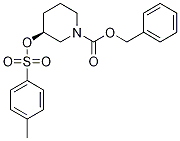 (S)-3-(Toluene-4-sulfonyloxy)-piperidine-1-carboxylic acid benzyl ester Struktur