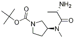 (S)-3-[((S)-2-AMino-propionyl)-Methyl-aMino]-pyrrolidine-1-carboxylic acid tert-butyl ester Struktur