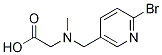 [(6-BroMo-pyridin-3-ylMethyl)-Methyl-aMino]-acetic acid Struktur