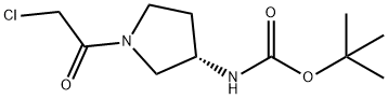 [(S)-1-(2-Chloro-acetyl)-pyrrolidin-3-yl]-carbaMic acid tert-butyl ester Struktur