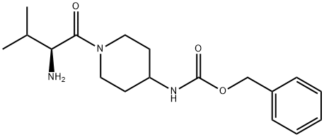 [1-((S)-2-AMino-3-Methyl-butyryl)-piperidin-4-yl]-carbaMic acid benzyl ester Struktur