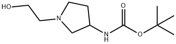 [1-(2-Hydroxy-ethyl)-pyrrolidin-3-yl]-carbaMic acid tert-butyl ester Struktur