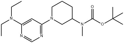 [1-(6-DiethylaMino-pyriMidin-4-yl)-piperidin-3-yl]-Methyl-carbaMic acid tert-butyl ester Struktur