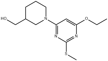 [1-(6-Ethoxy-2-Methylsulfanyl-pyriMidin-4-yl)-piperidin-3-yl]-Methanol Struktur