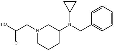 [3-(Benzyl-cyclopropyl-aMino)-piperidin-1-yl]-acetic acid Struktur