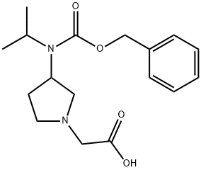 [3-(Benzyloxycarbonyl-isopropyl-aMino)-pyrrolidin-1-yl]-acetic acid Struktur