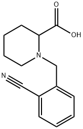 1-(2-Cyano-benzyl)-piperidine-2-carboxylic acid Struktur