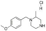 1-(4-Methoxy-benzyl)-2-Methyl-piperazine hydrochloride Struktur