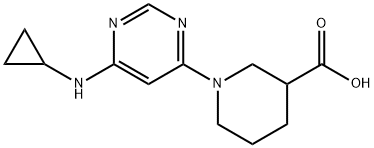 1-(6-CyclopropylaMino-pyriMidin-4-yl)-piperidine-3-carboxylic acid Struktur