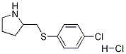 2-(4-Chloro-phenylsulfanylMethyl)-pyrrolidine hydrochloride Struktur