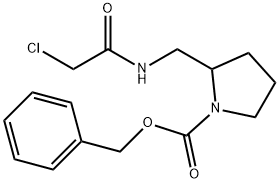 2-[(2-Chloro-acetylaMino)-Methyl]-pyrrolidine-1-carboxylic acid benzyl ester Struktur