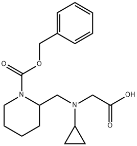 2-[(CarboxyMethyl-cyclopropyl-aMino)-Methyl]-piperidine-1-carboxylic acid benzyl ester Struktur