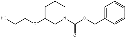 3-(2-Hydroxy-ethoxy)-piperidine-1-carboxylic acid benzyl ester Struktur