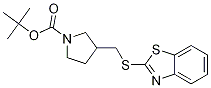 3-(Benzothiazol-2-ylsulfanylMethyl)
-pyrrolidine-1-carboxylic acid tert
-butyl ester Struktur