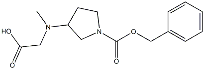 3-(CarboxyMethyl-Methyl-aMino)-pyrrolidine-1-carboxylic acid benzyl ester Struktur