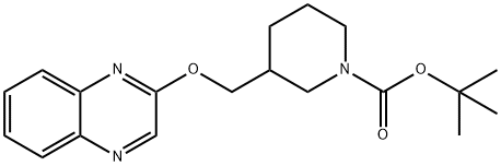 3-(Quinoxalin-2-yloxyMethyl)-piperidine-1-carboxylic acid tert-butyl ester Struktur