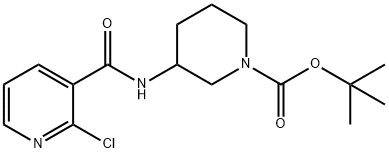 3-[(2-Chloro-pyridine-3-carbonyl)-aMino]-piperidine-1-carboxylic acid tert-butyl ester Struktur