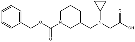 3-[(CarboxyMethyl-cyclopropyl-aMino)-Methyl]-piperidine-1-carboxylic acid benzyl ester Struktur