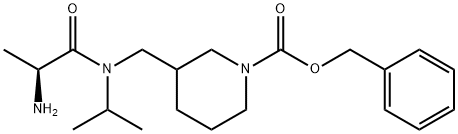 3-{[((S)-2-AMino-propionyl)-isopropyl-aMino]-Methyl}-piperidine-1-carboxylic acid benzyl ester Struktur