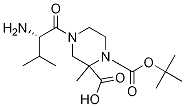 4-((S)-2-AMino-3-Methyl-butyryl)-piperazine-1,2-dicarboxylic acid 1-tert-butyl ester 2-Methyl ester Struktur