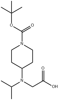 4-(CarboxyMethyl-isopropyl-aMino)-piperidine-1-carboxylic acid tert-butyl ester Struktur