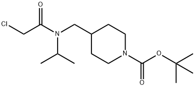 4-{[(2-Chloro-acetyl)-isopropyl-aMino]-Methyl}-piperidine-1-carboxylic acid tert-butyl ester Struktur