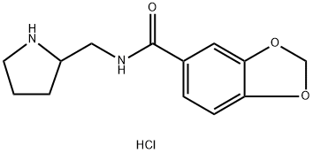 Benzo[1,3]dioxole-5-carboxylic acid (pyrrolidin-2-ylMethyl)-aMide hydrochloride Struktur