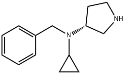 Benzyl-cyclopropyl-(R)-pyrrolidin-3-yl-aMine Struktur