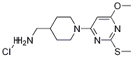 C-[1-(6-Methoxy-2-Methylsulfanyl-pyriMidin-4-yl)-piperidin-4-yl]-MethylaMine hydrochloride Struktur