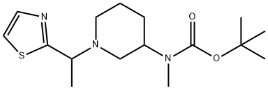 Methyl-[1-(1-thiazol-2-yl-ethyl)-piperidin-3-yl]-carbaMic acid tert-butyl ester Struktur