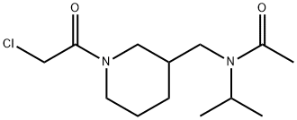 N-[1-(2-Chloro-acetyl)-piperidin-3-ylMethyl]-N-isopropyl-acetaMide Struktur