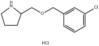 2-(3-Chloro-benzyloxymethyl)-pyrrolidine hydrochloride Struktur