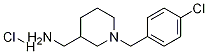 C-[1-(4-Chloro-benzyl)-piperidin-3-yl]-methylamine hydrochloride Struktur