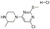 4-Chloro-6-(3-methyl-piperazin-1-yl)-2-methylsulfanyl-pyrimidine hydrochloride Struktur