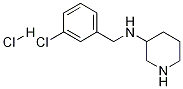 (3-Chloro-benzyl)-piperidin-3-yl-amine hydrochloride Struktur