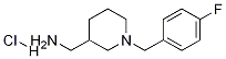 C-[1-(4-Fluoro-benzyl)-piperidin-3-yl]-methylamine hydrochloride Struktur