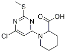 1-(6-Chloro-2-methylsulfanyl-pyrimidin-4-yl)-piperidine-2-carboxylic acid Struktur