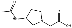 ((R)-3-AcetylaMino-pyrrolidin-1-yl)-acetic acid Struktur