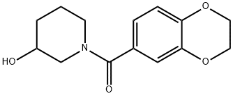 (2,3-Dihydro-benzo[1,4]dioxin-6-yl)-(3-hydroxy-piperidin-1-yl)-Methanone Struktur