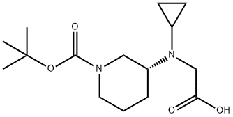 (R)-3-(CarboxyMethyl-cyclopropyl-aMino)-piperidine-1-carboxylic acid tert-butyl ester Struktur