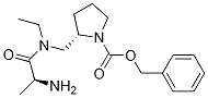 (S)-2-{[((S)-2-AMino-propionyl)-ethyl-aMino]-Methyl}-pyrrolidine-1-carboxylic acid benzyl ester Struktur