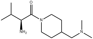 (S)-2-AMino-1-(4-diMethylaMinoMethyl-piperidin-1-yl)-3-Methyl-butan-1-one Struktur