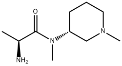 (S)-2-AMino-N-Methyl-N-((R)-1-Methyl-piperidin-3-yl)-propionaMide Struktur